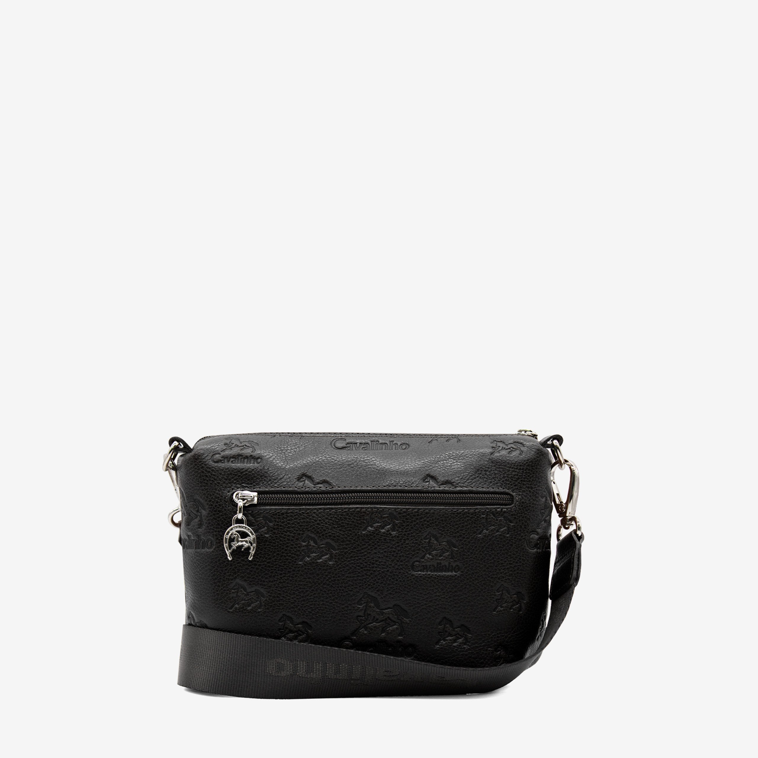Cavalinho Cavalo Lusitano Black Leather Crossbody Bag for Women SKU 18090401.01 #color_black