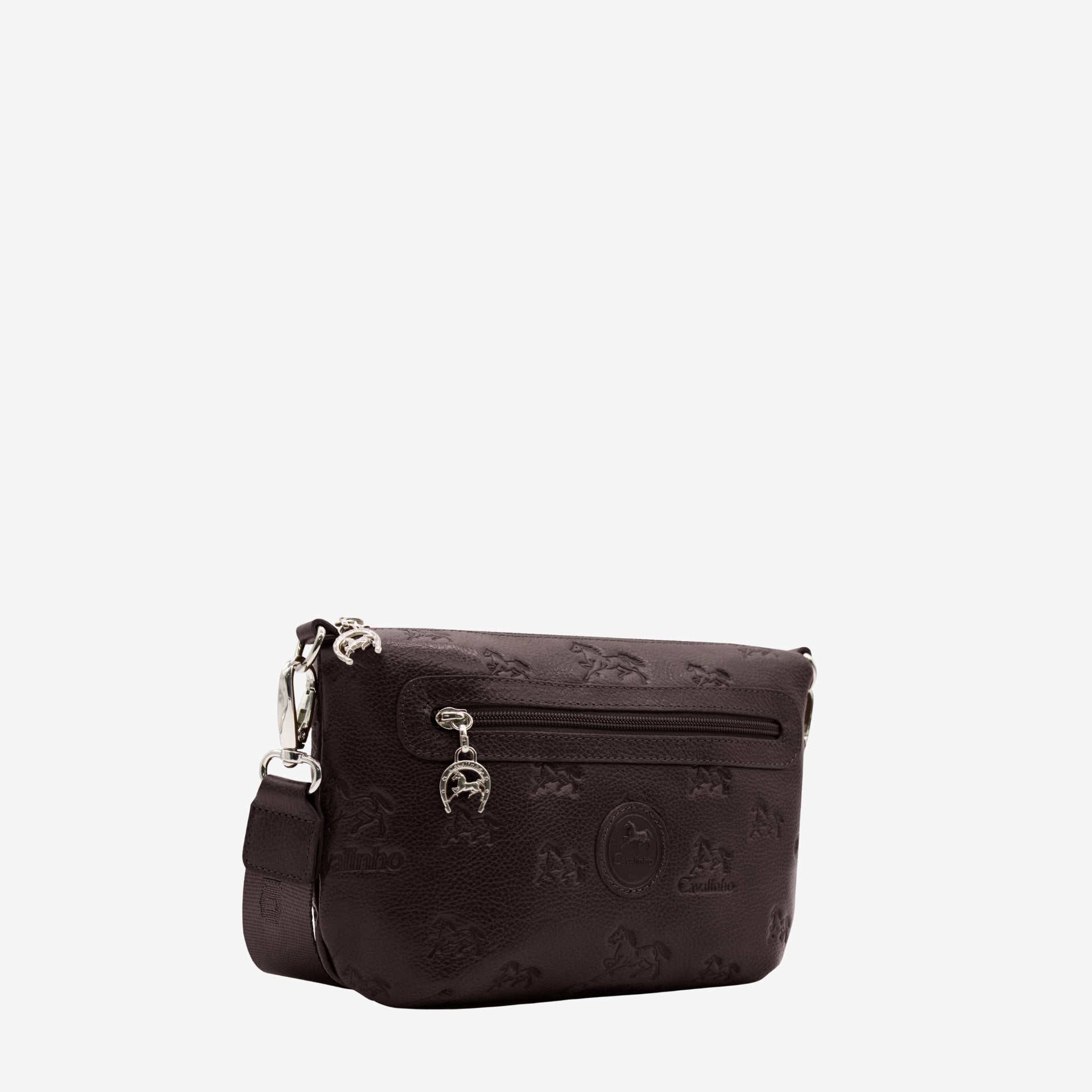 Cavalinho Cavalo Lusitano Brown Leather Crossbody Bag for Women SKU 18090401.02 #color_brown