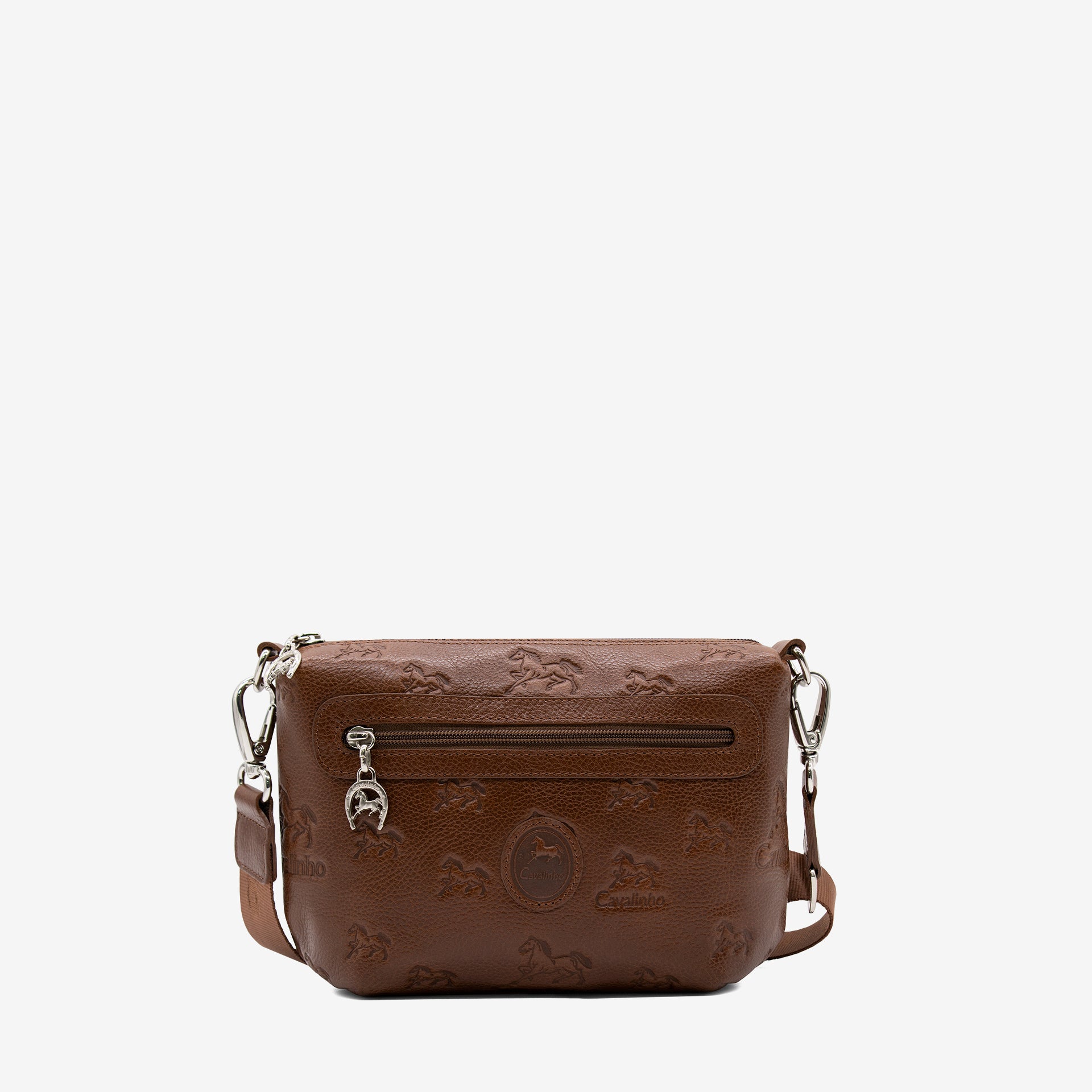 Cavalinho Cavalo Lusitano Brown Leather Crossbody Bag for Women SKU 18090401.13 #color_saddlebrown