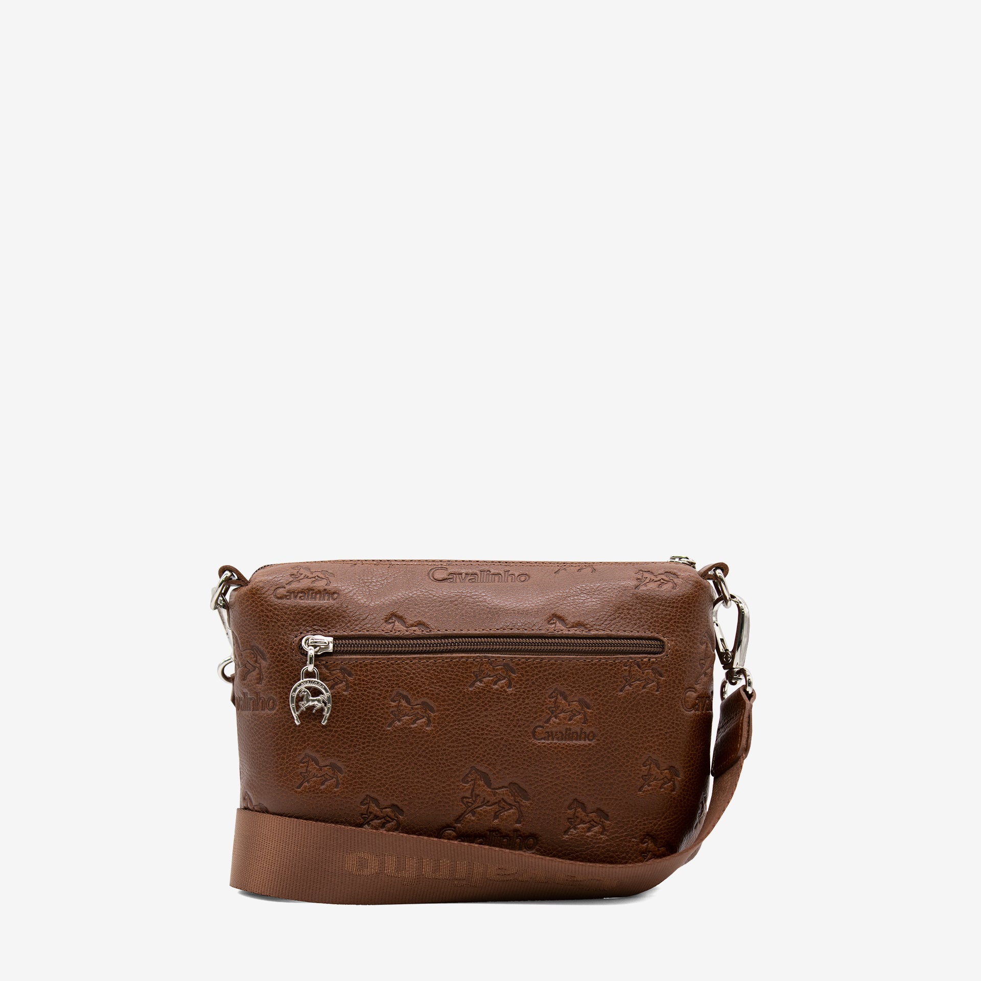 Cavalinho Cavalo Lusitano Brown Leather Crossbody Bag for Women SKU 18090401.13 #color_saddlebrown