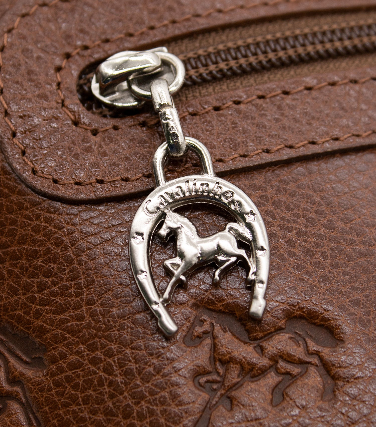#color_ SaddleBrown | Cavalinho Cavalo Lusitano Leather Crossbody Bag - SaddleBrown - 18090401.13_P05