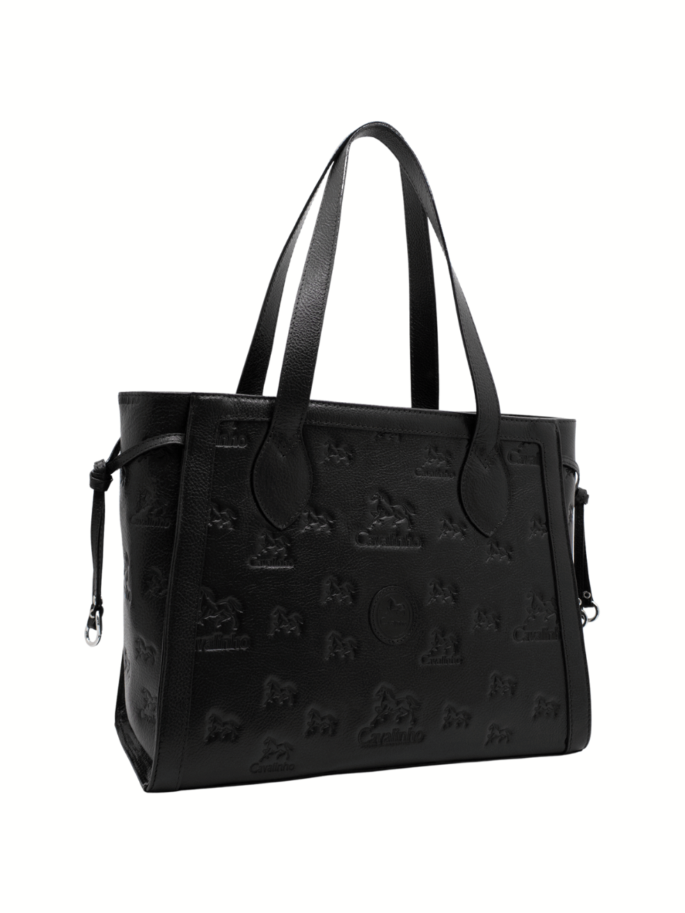 Cavalinho Cavalo Lusitano Leather Shoulder Bag SKU 18090410.01 #color_black