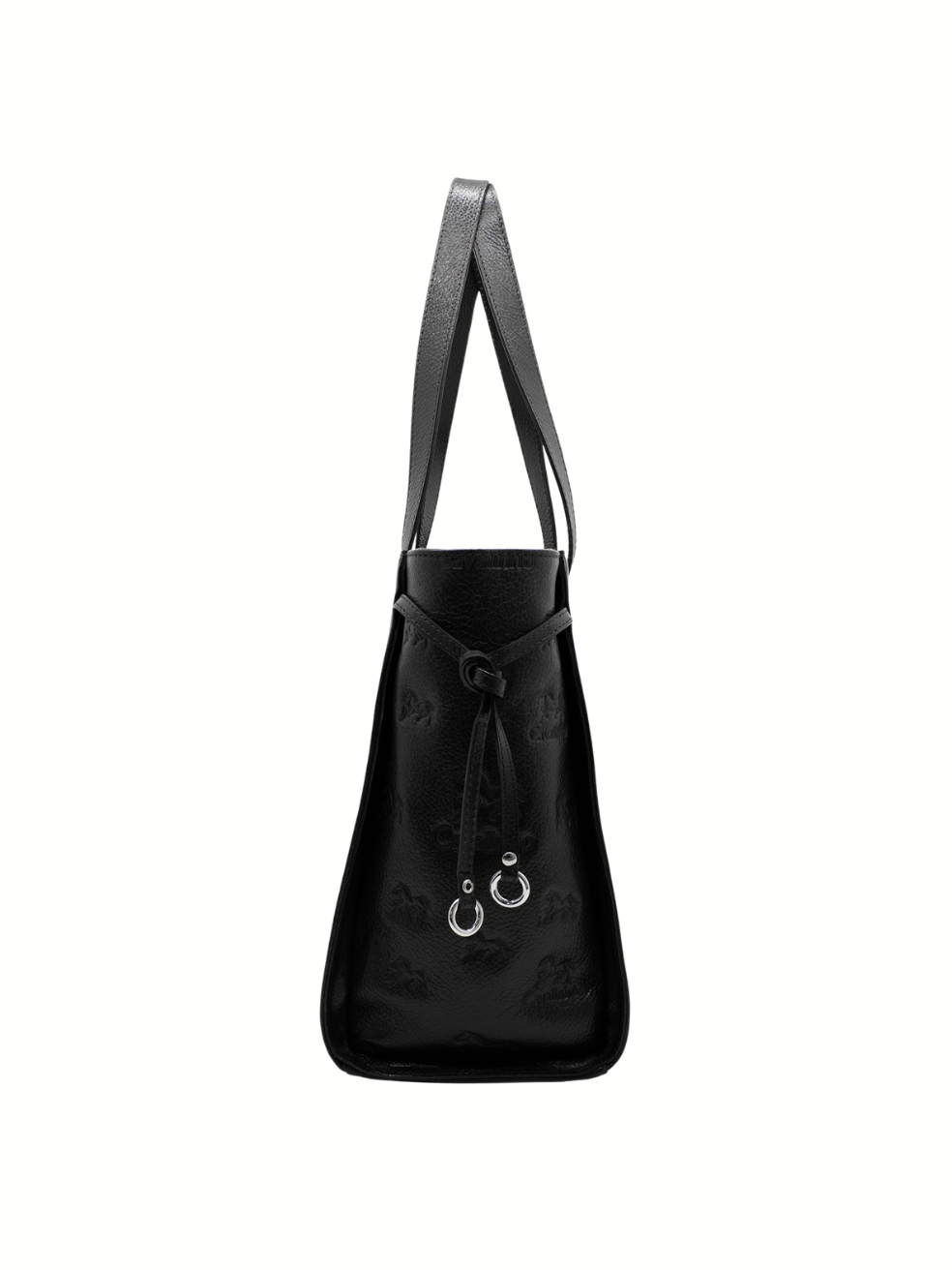 Cavalinho Cavalo Lusitano Leather Shoulder Bag SKU 18090410.01 #color_black