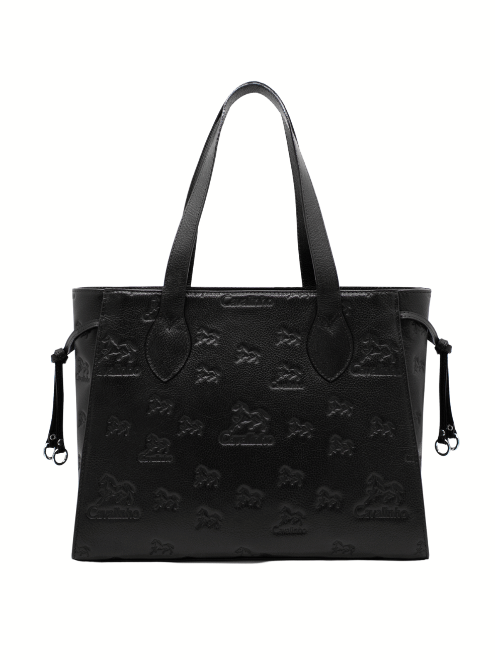 Cavalinho Cavalo Lusitano Leather Shoulder Bag SKU 18090410.01 #color_black