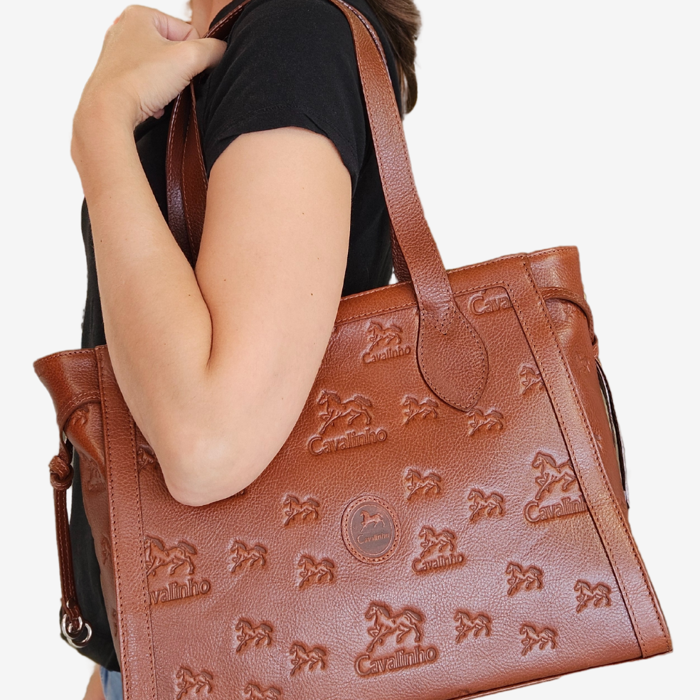 Cavalinho Cavalo Lusitano Leather Shoulder Bag SKU 18090410.13 #color_saddlebrown
