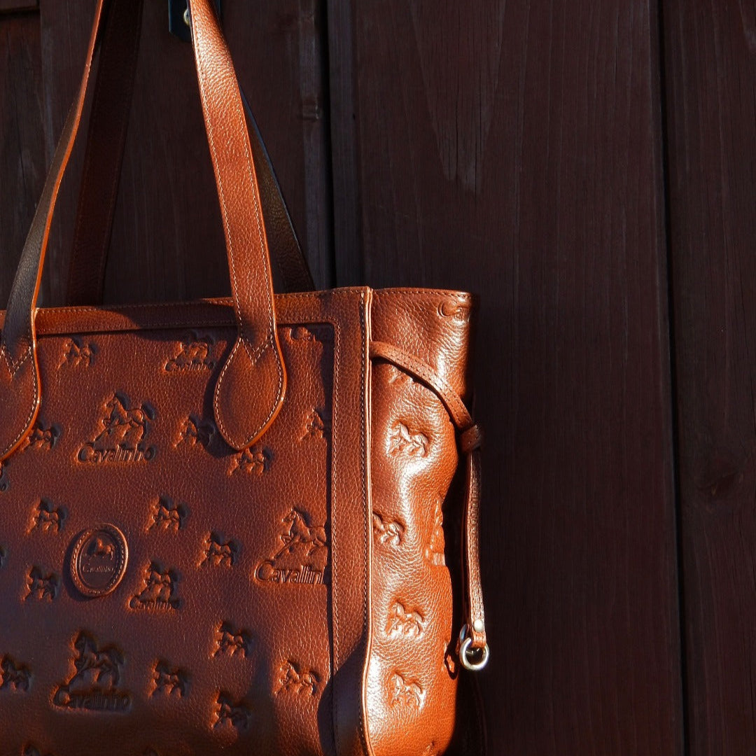 Cavalinho Cavalo Lusitano Leather Shoulder Bag SKU 18090410.13 #color_saddlebrown