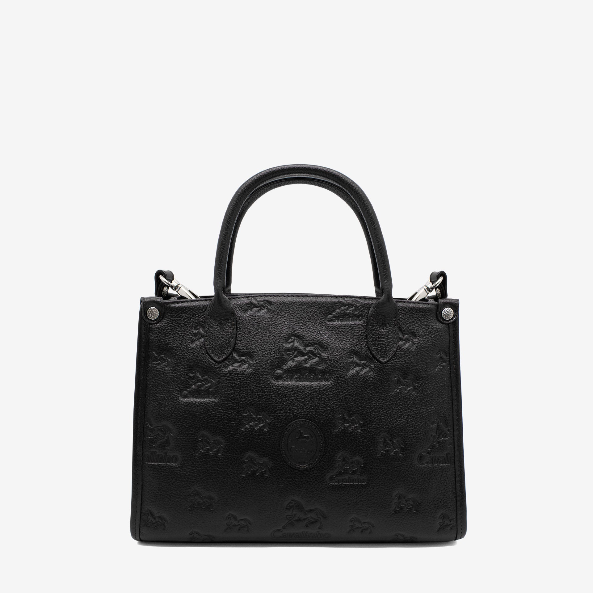 Cavalinho Cavalo Lusitano Black Leather Handbag for Women SKU 18090480.01 #color_black