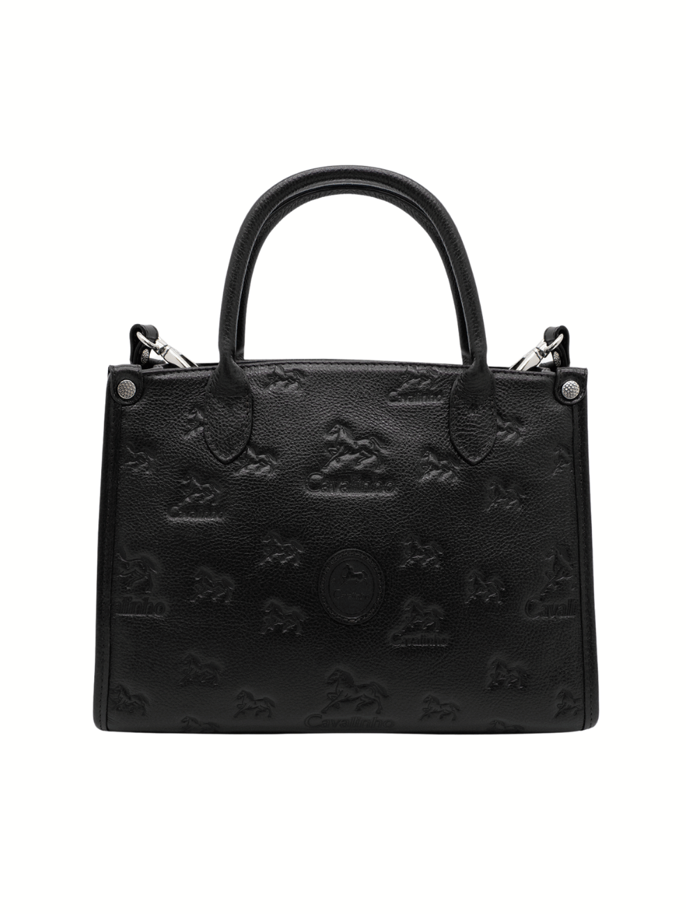 Cavalinho Cavalo Lusitano Leather Handbag SKU 18090480.01 #color_black