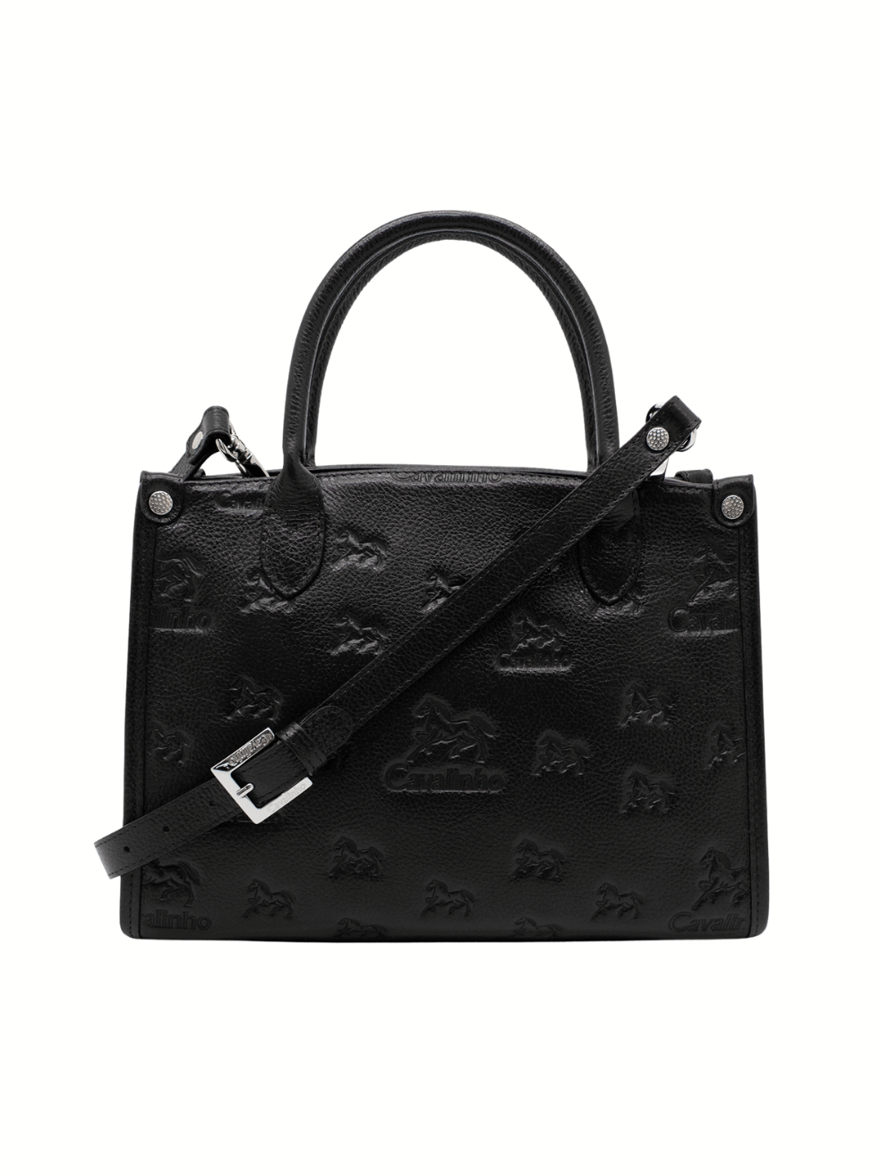 Cavalinho Cavalo Lusitano Leather Handbag SKU 18090480.01 #color_black