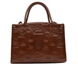 Cavalinho Cavalo Lusitano Leather Handbag SKU 18090480.13 #color_saddlebrown
