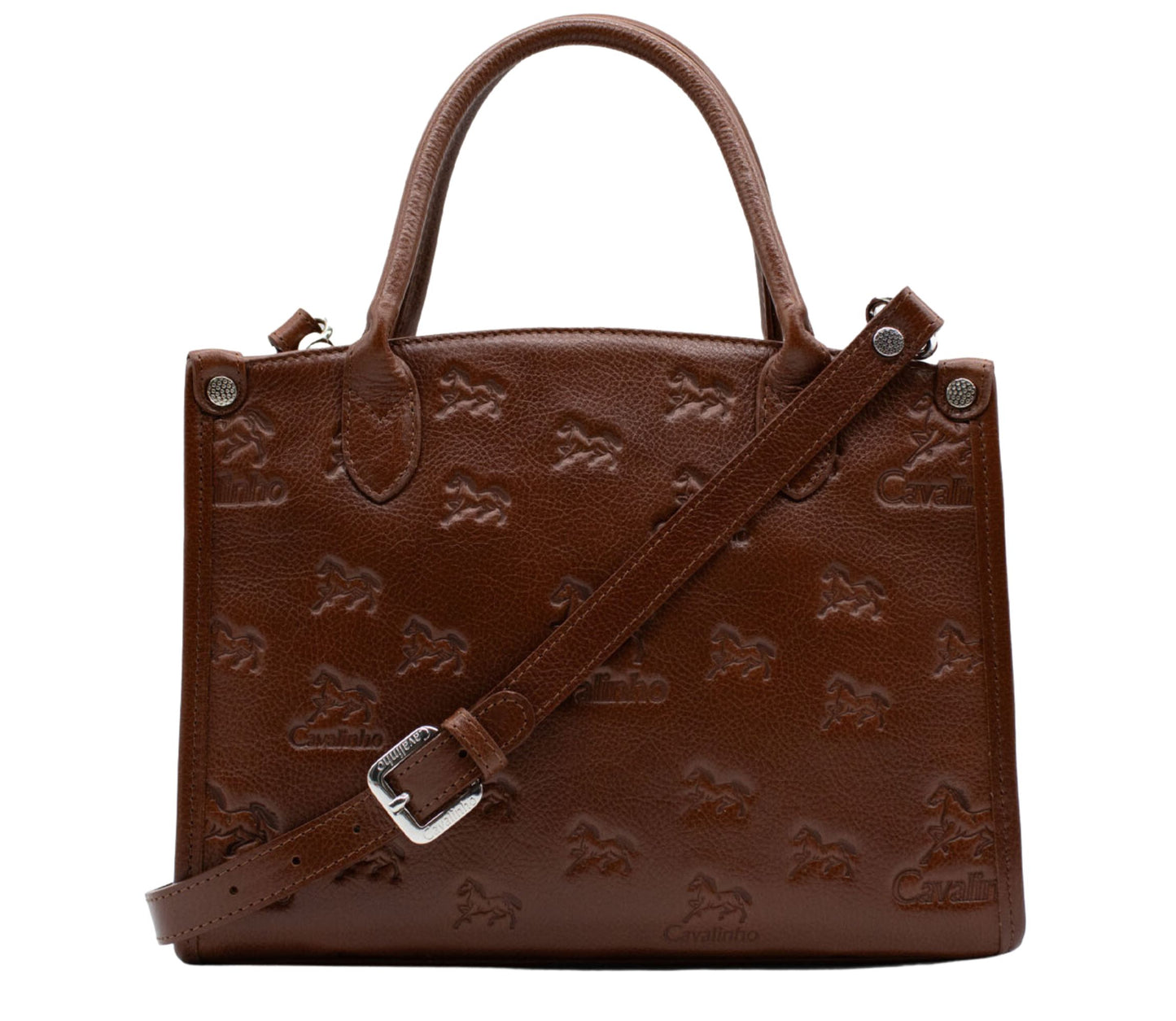 Cavalinho Cavalo Lusitano Leather Handbag - SaddleBrown - 18090480.13.99_3