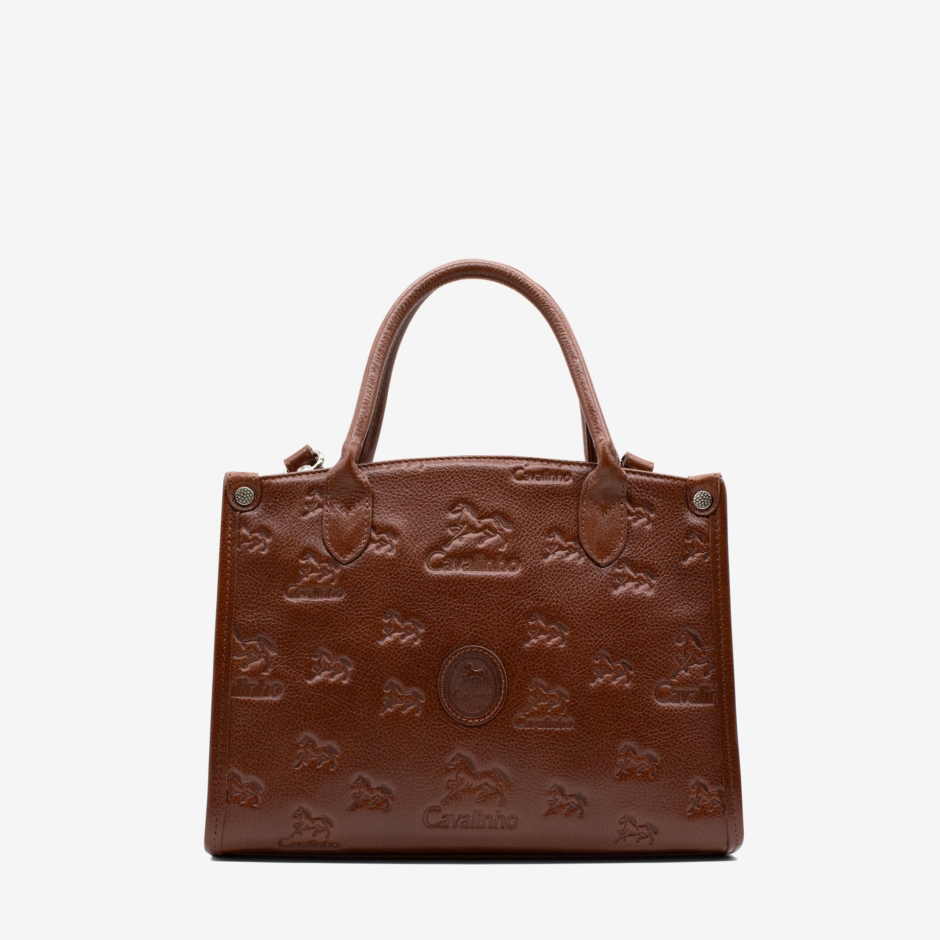 Cavalinho Cavalo Lusitano Leather Handbag SKU 18090480.13 #color_saddlebrown