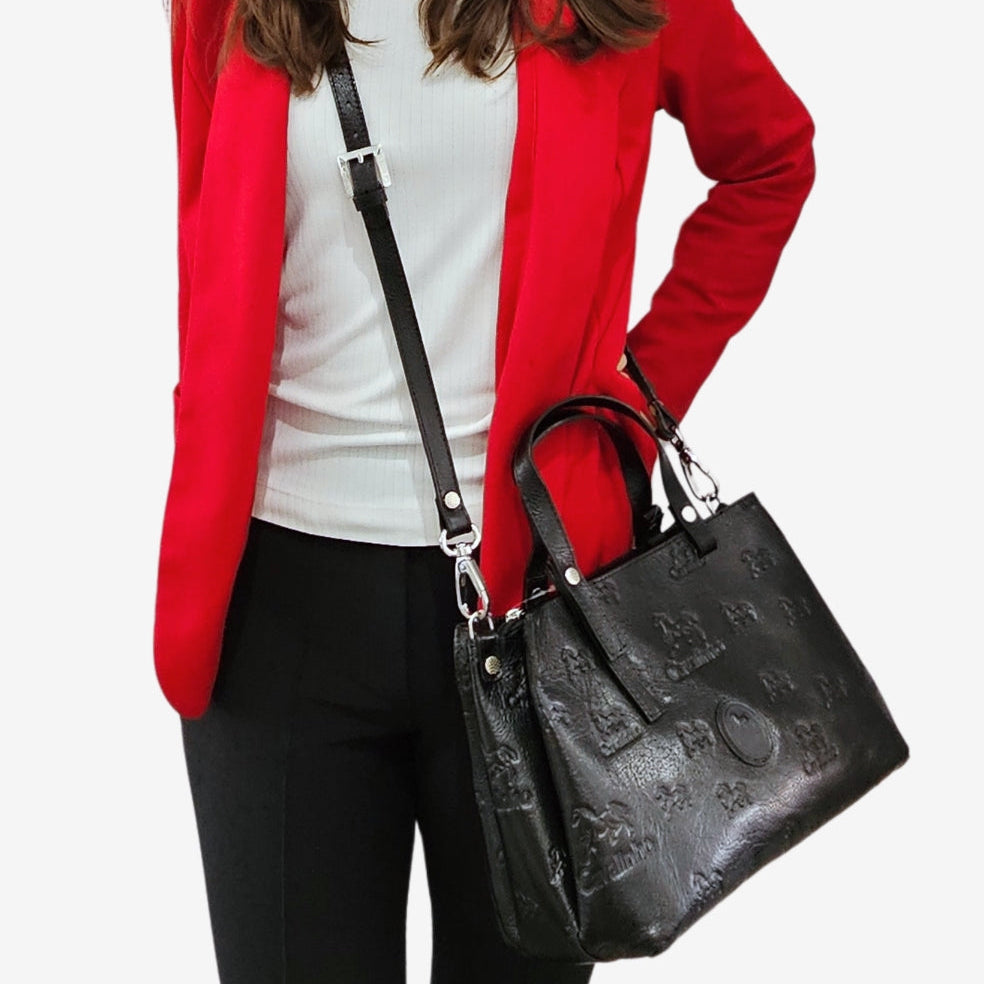 Cavalo Lusitano Leather Handbag SKU 18090490.01 #color_black