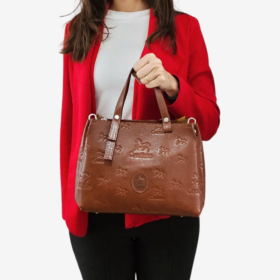 Cavalo Lusitano Leather Handbag SKU 18090490.13 #color_saddlebrown
