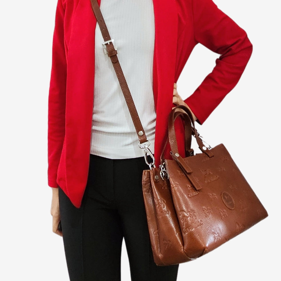 Cavalo Lusitano Leather Handbag SKU 18090490.13 #color_saddlebrown