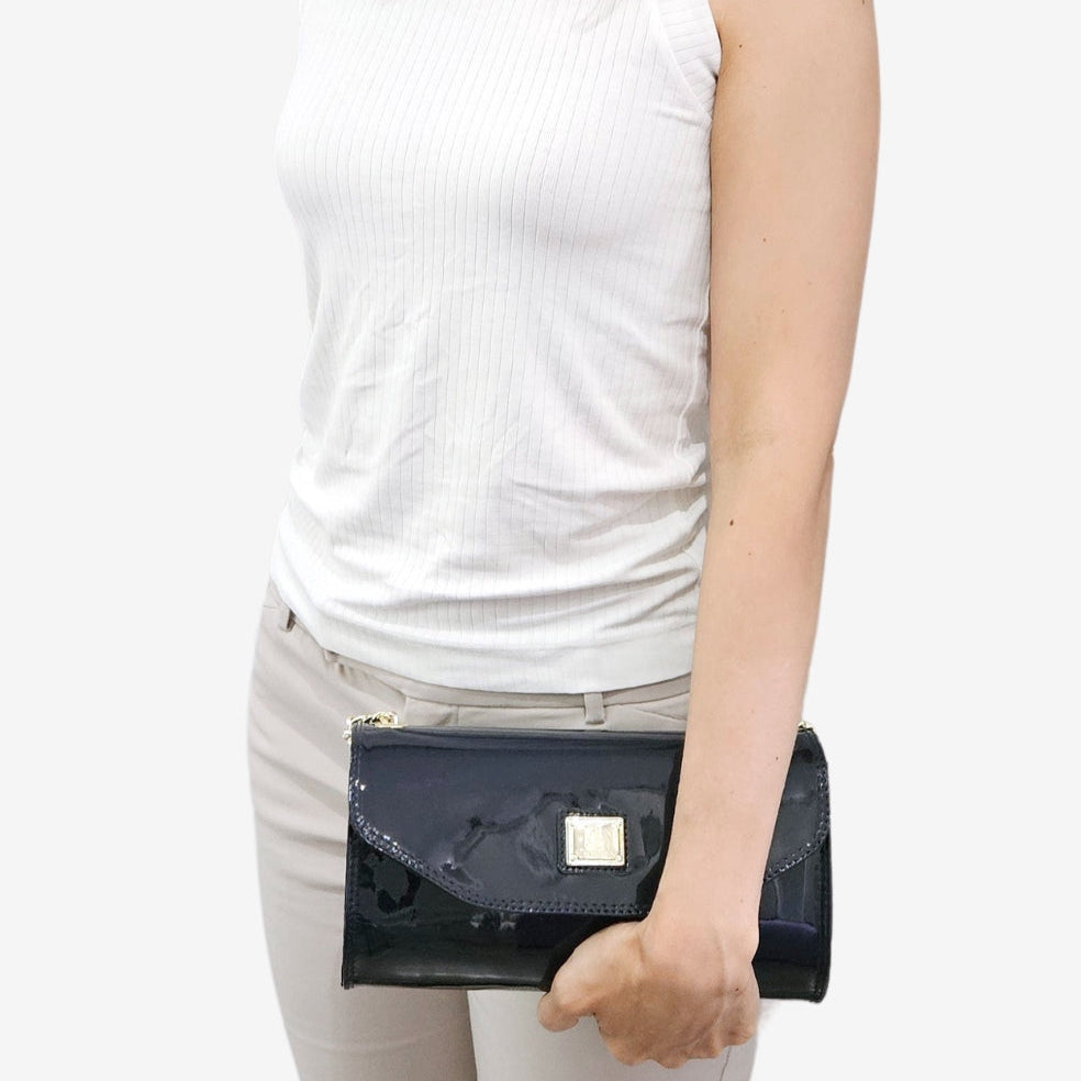 Cavalinho All In Blue Patent Leather Blue Clutch Shoulder Bag SKU 18090491.03 #color_navy