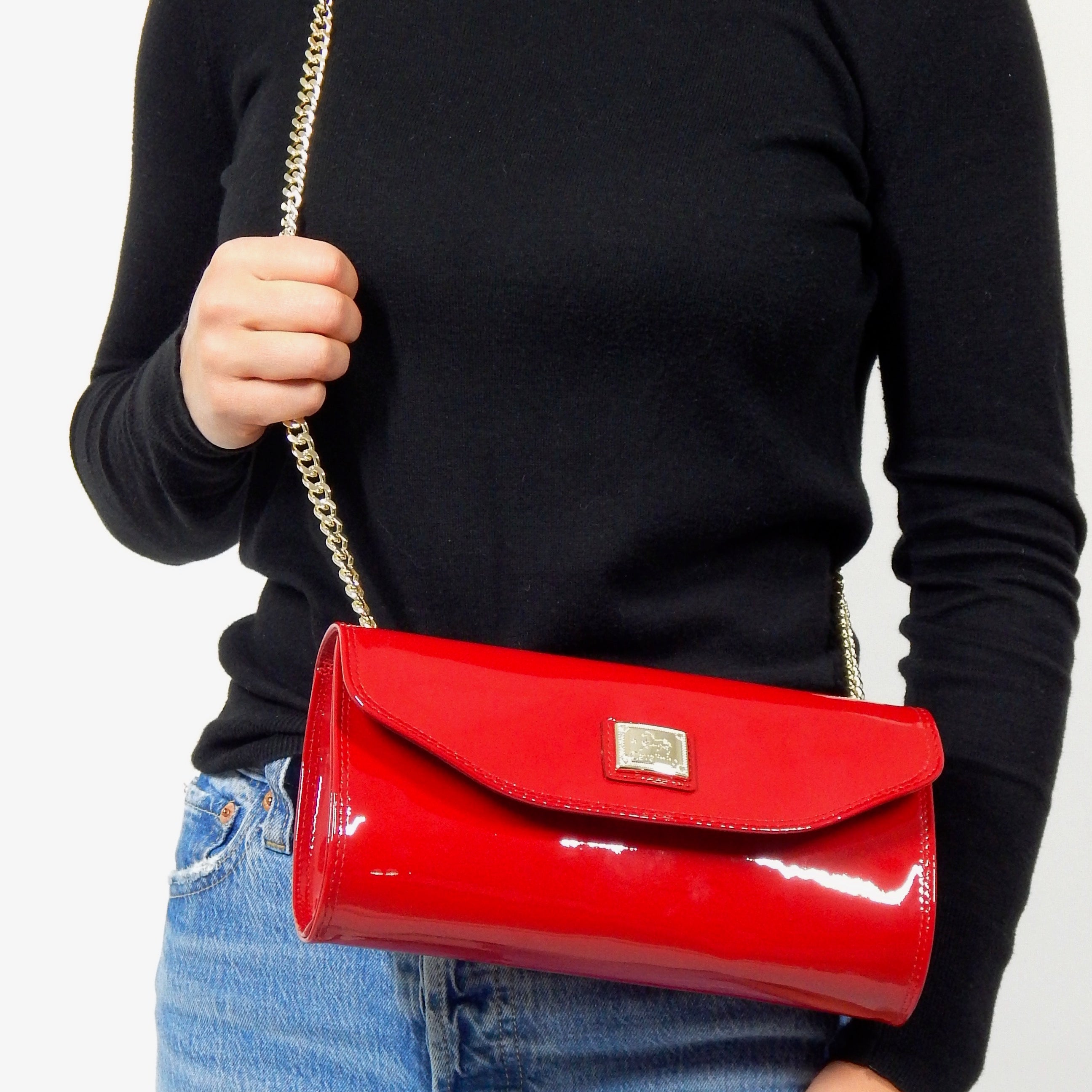 Cavalinho All In Patent Leather Clutch or Shoulder Bag SKU 18090491.04 #color_red