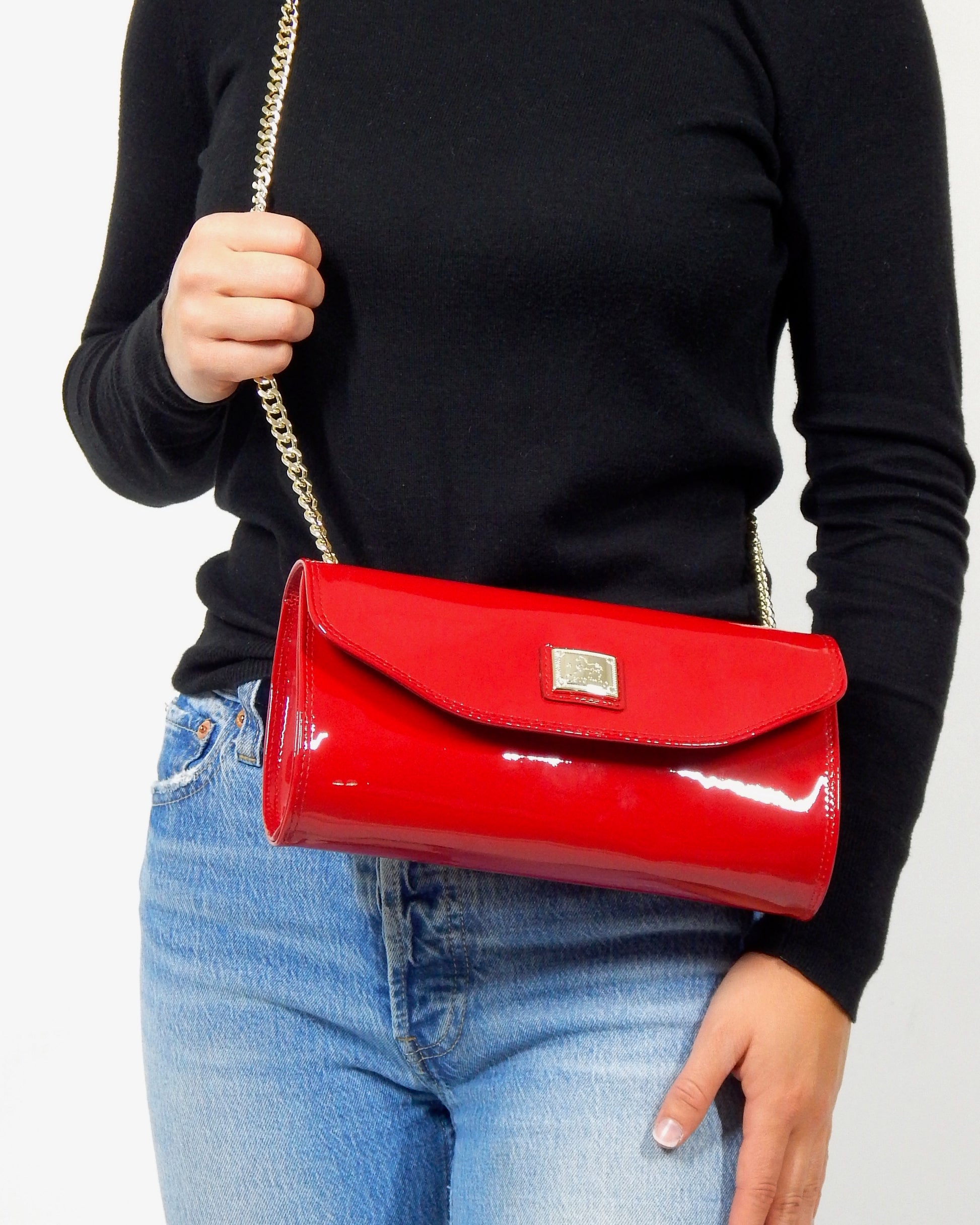 #color_ Red | Cavalinho All In Patent Leather Clutch or Shoulder Bag - Red - 18090491.04_BodyShot1