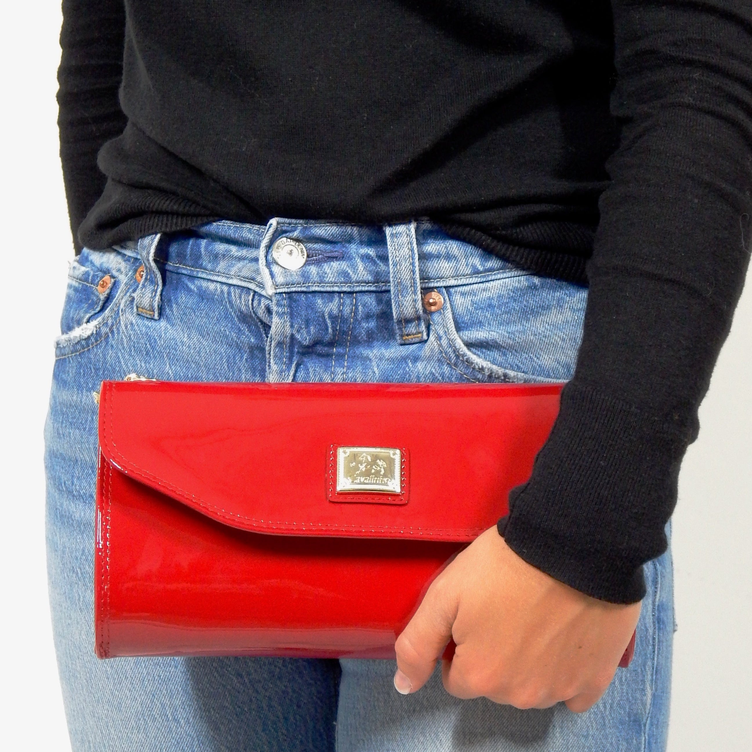 Cavalinho All In Patent Leather Clutch or Shoulder Bag SKU 18090491.04 #color_red