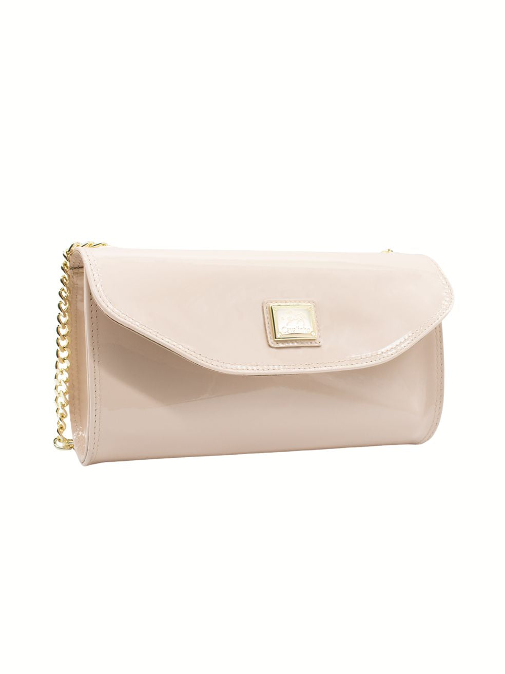 Cavalinho All In Patent Leather Clutch or Shoulder Bag SKU 18090491.05 #color_beige