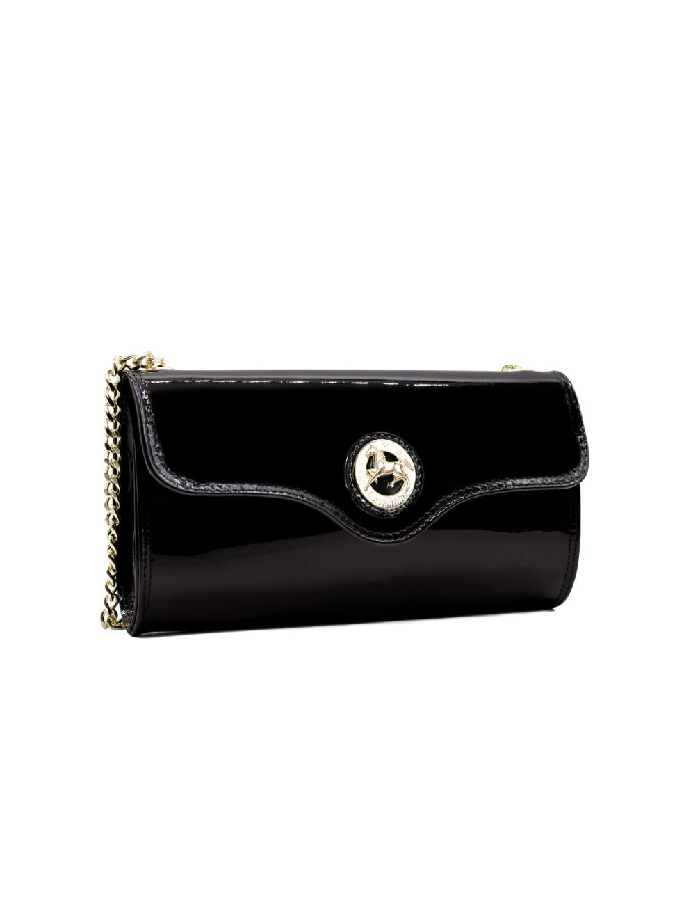 All In Patent Leather Shoulder Bag SKU 18090496 #color_black