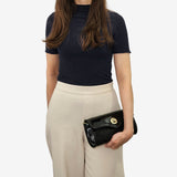 Cavalinho All In Patent Leather Clutch Shoulder Bag SKU 18090496 #color_black