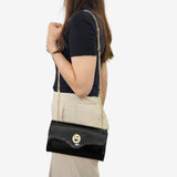Cavalinho All In Patent Leather Clutch Shoulder Bag SKU 18090496 #color_black