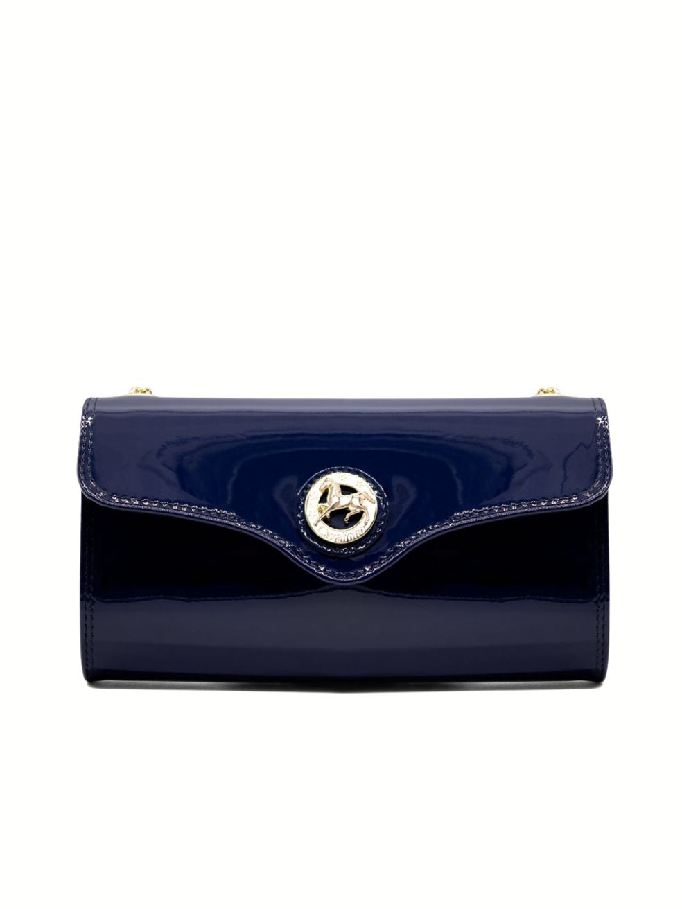 All In Patent Leather Shoulder Bag SKU 18090496 #color_navy