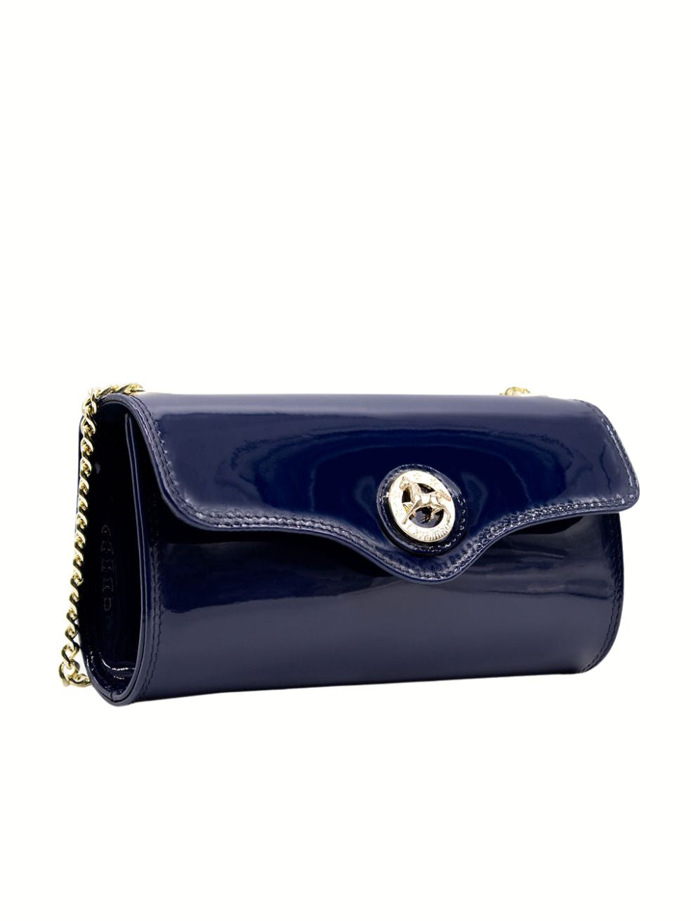 All In Patent Leather Shoulder Bag SKU 18090496 #color_navy