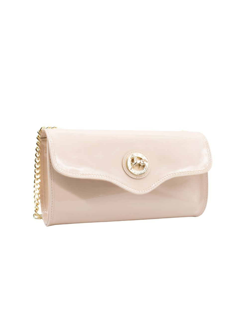 All In Patent Leather Shoulder Bag SKU 18090496 #color_beige