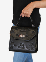 Cavalinho Cavalo Lusitano Leather Handbag SKU 18090518.01 #color_black