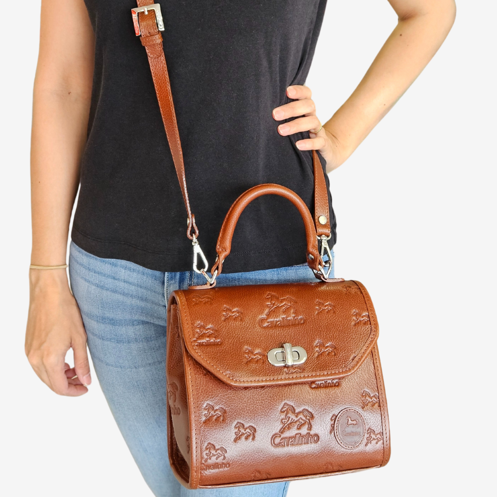 Cavalinho Cavalo Lusitano Leather Handbag SKU 18090518.13 #color_saddlebrown