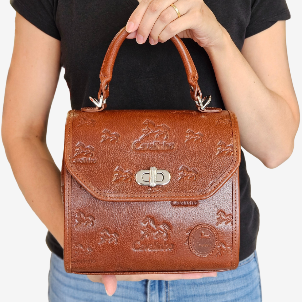 Cavalinho Cavalo Lusitano Leather Handbag SKU 18090518.13 #color_saddlebrown