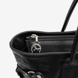 Cavalinho Cavalo Lusitano Leather Tote Bag SKU 18090420.01 #color_black