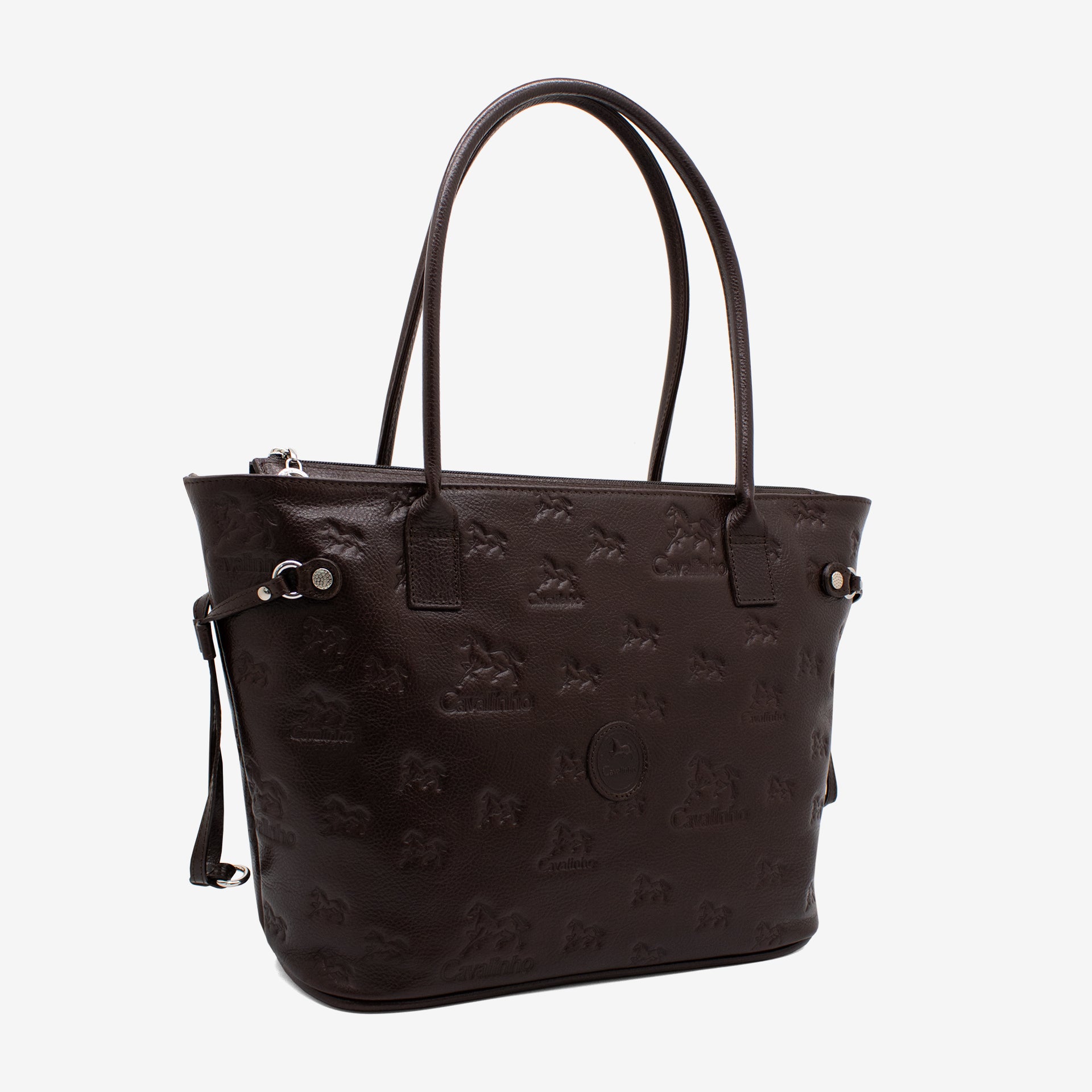 Cavalinho Cavalo Lusitano Brown Leather Tote Bag SKU 18090420.02 #color_brown