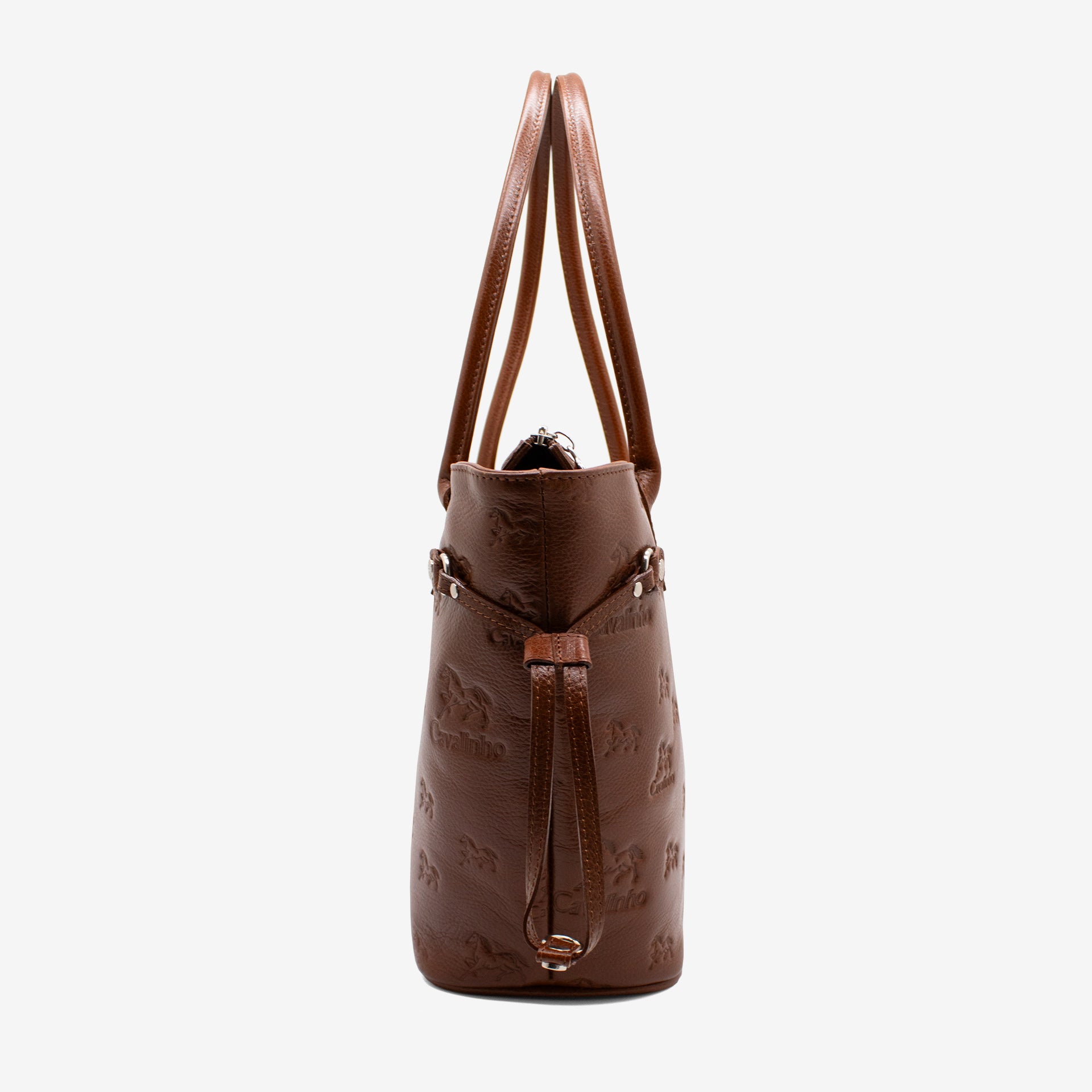 Cavalinho Cavalo Lusitano Leather Tote Bag SKU 18090420.13 #color_saddlebrown