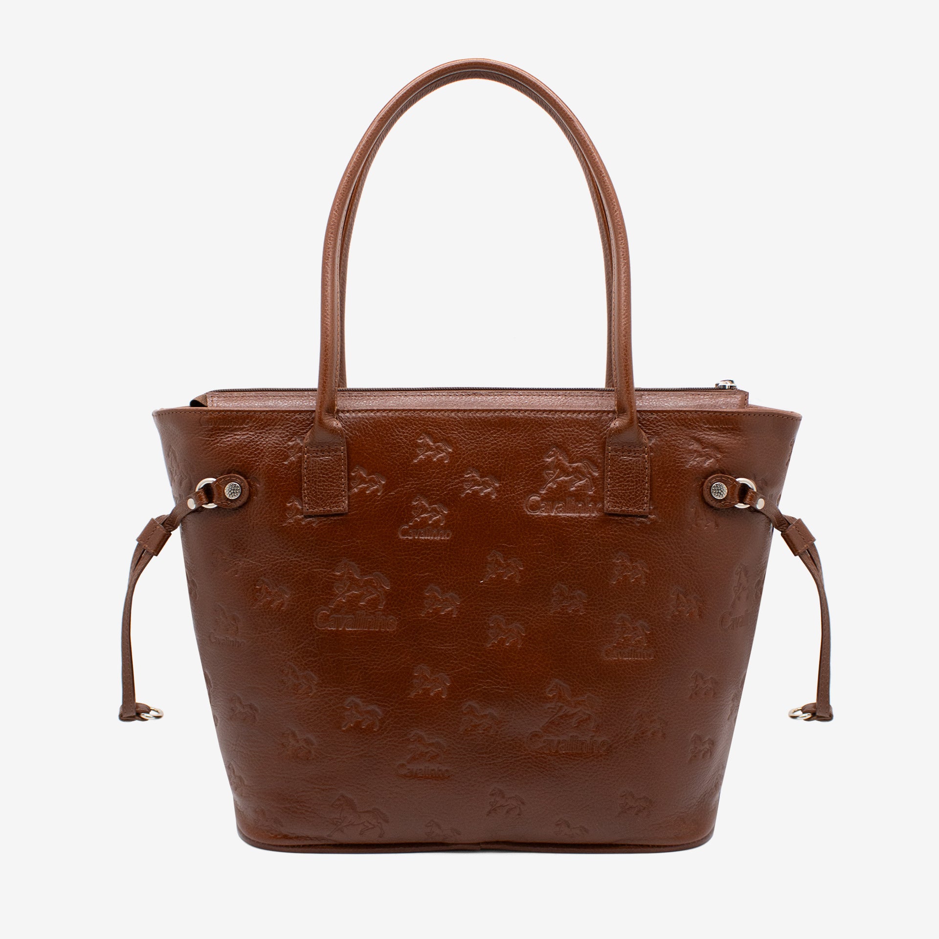 Cavalinho Cavalo Lusitano Leather Tote Bag SKU 18090420.13 #color_saddlebrown