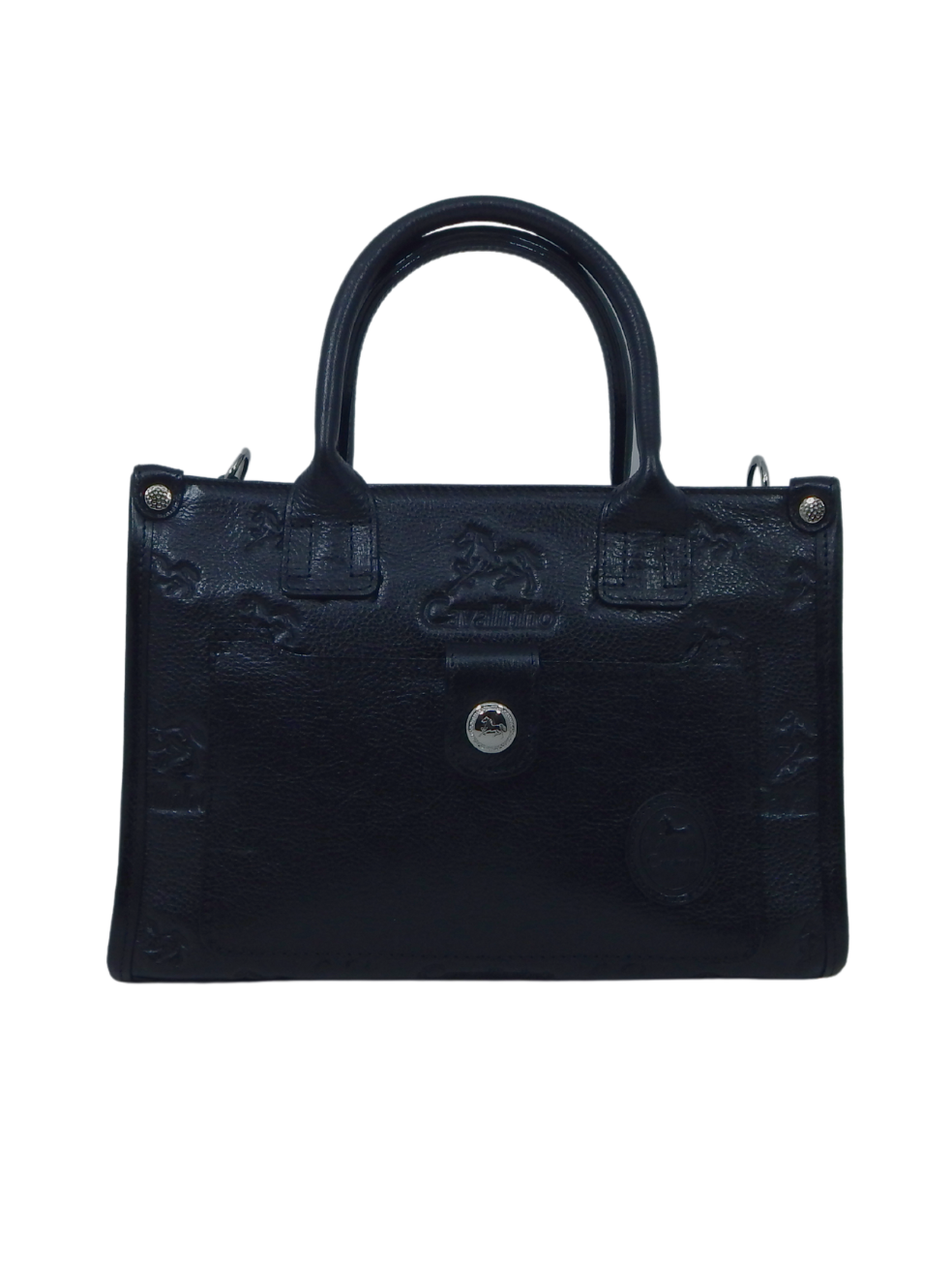 Cavalinho Cavalo Lusitano Leather Handbag SKU 18090524.01 #color_black