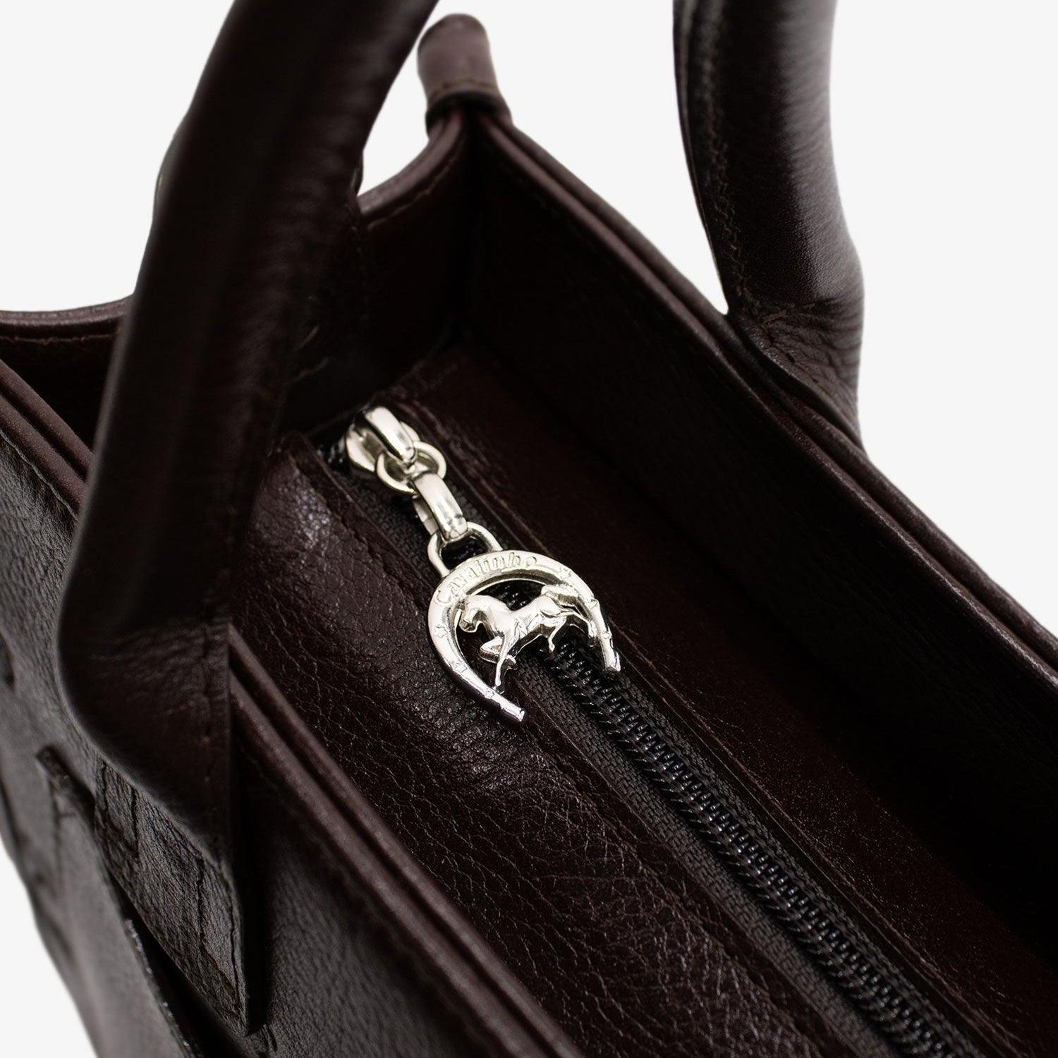 Cavalinho Cavalo Lusitano Leather Handbag SKU 18090524.02 #color_brown