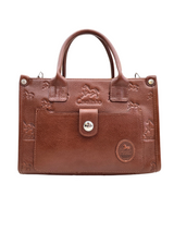 Cavalinho Cavalo Lusitano Leather Handbag SKU 18090524.13 #color_saddlebrown