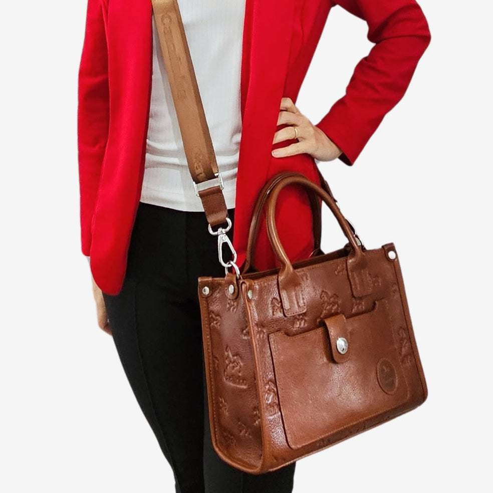 Cavalinho Cavalo Lusitano Leather Handbag SKU 18090524.13 #color_saddlebrown