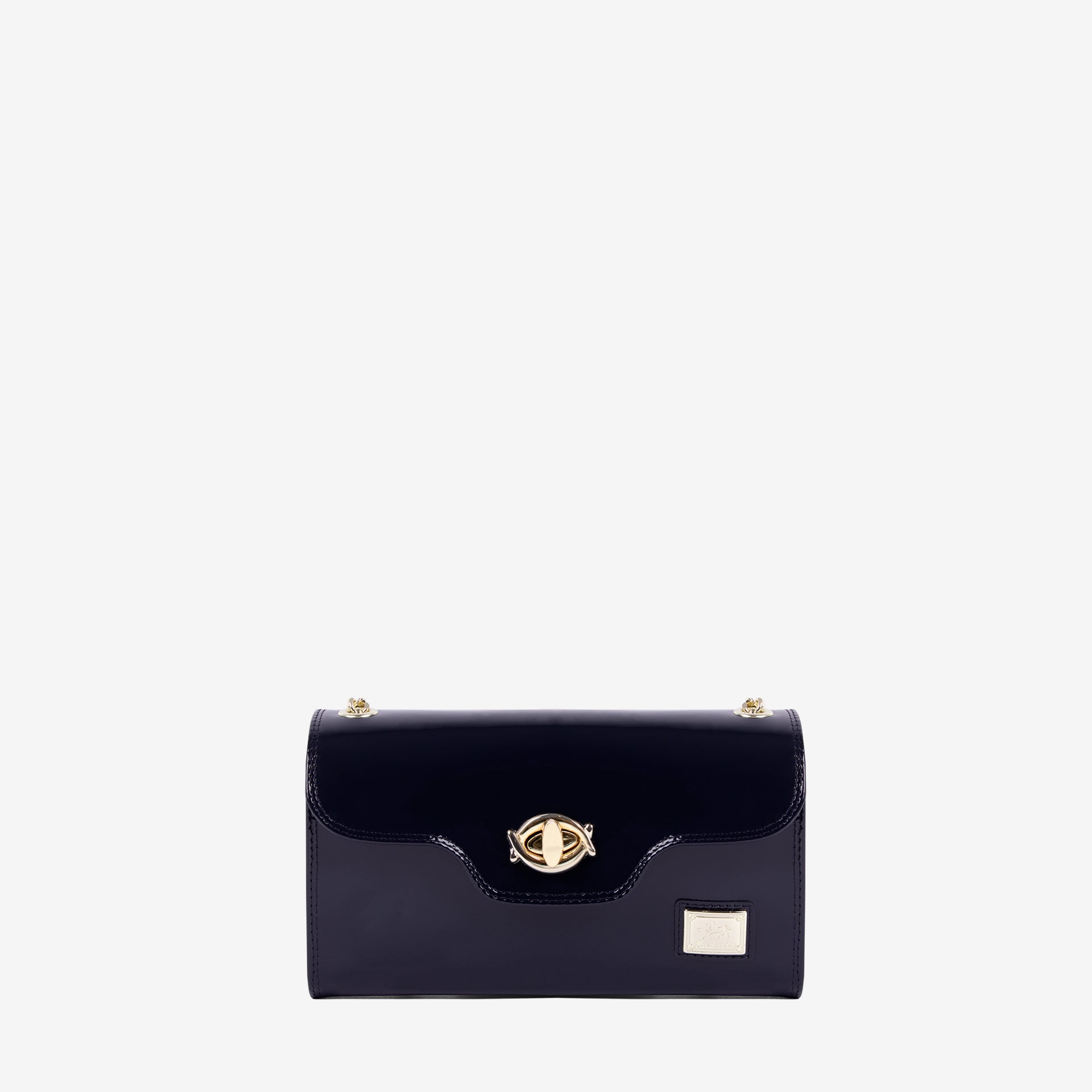 Cavalinho All In Patent Blue Leather Clutch Shoulder Bag SKU 18090535.03 #color_navy