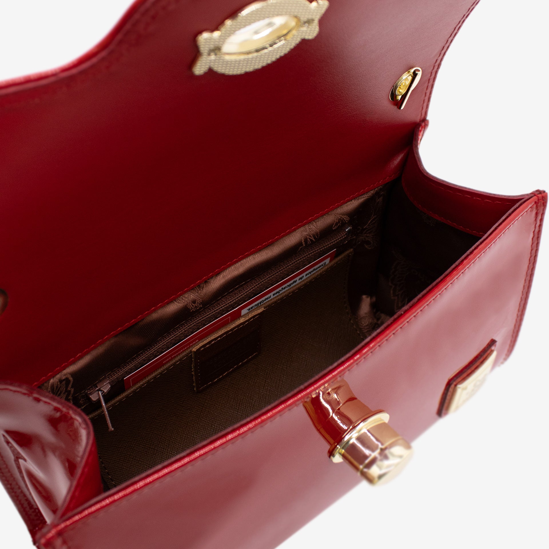 Cavalinho All In Patent Red Leather Clutch Shoulder Bag SKU 18090535.04 #color_red