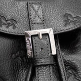 Cavalinho Cavalo Lusitano Black Leather Backpack SKU 18090545.01 #color_black