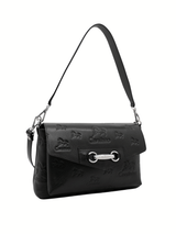 Cavalinho Cavalo Lusitano 3 in 1: Leather Clutch, Handbag or Crossbody Bag SKU 18090546.01 #color_black