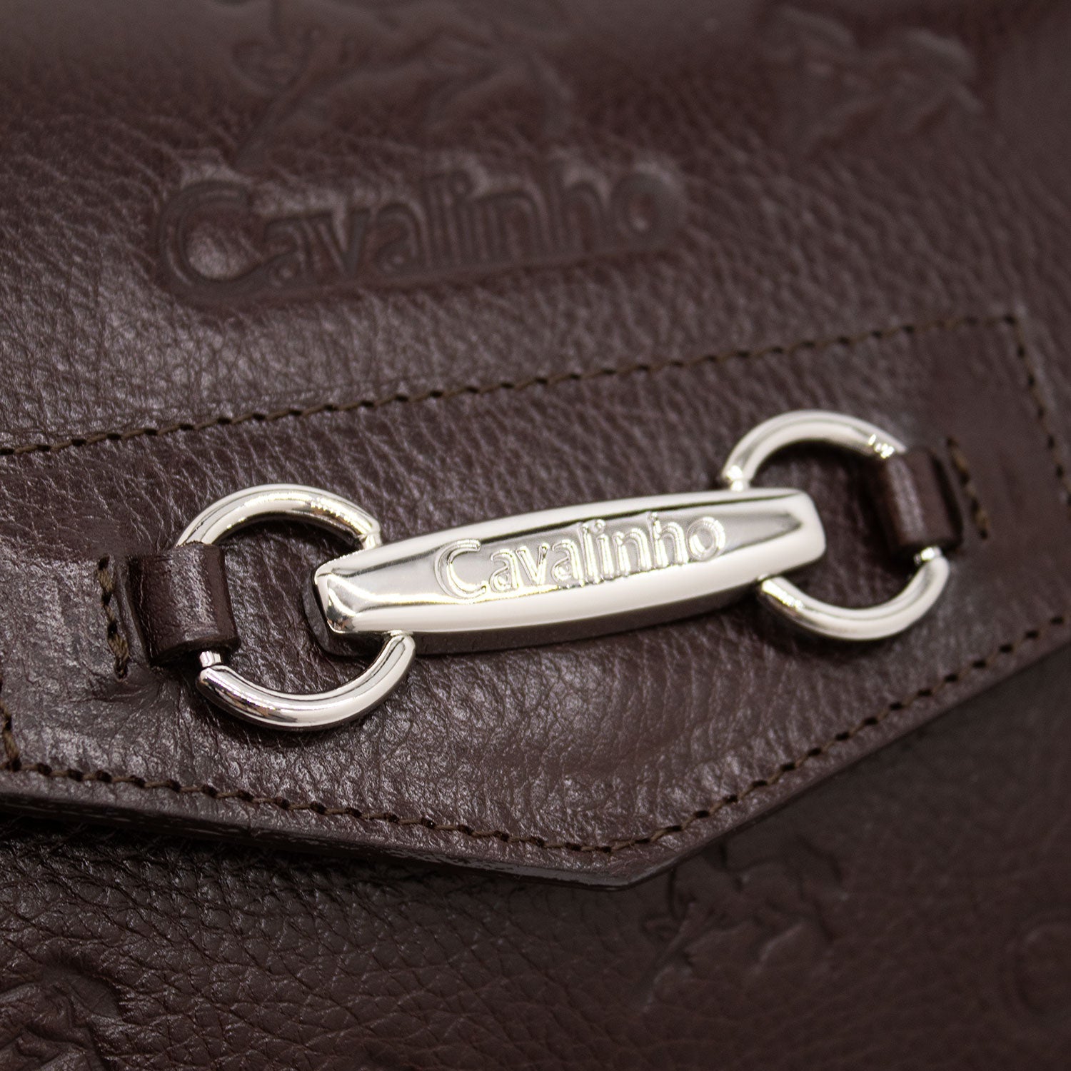 Cavalinho Cavalo Lusitano 3 in 1: Leather Clutch, Handbag or Crossbody Bag SKU 18090546.02 #color_brown