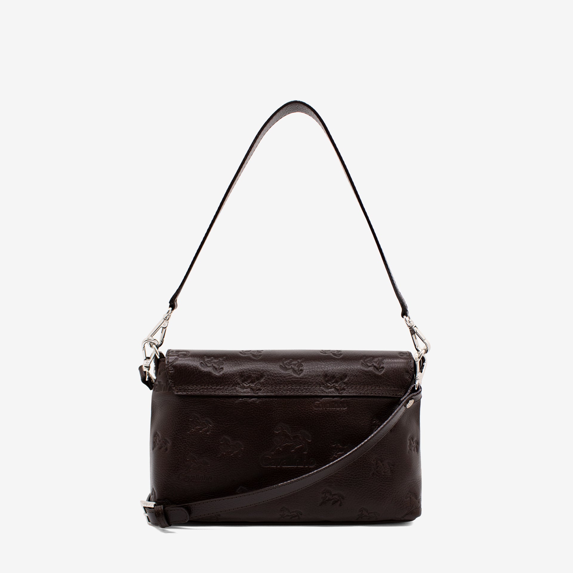 Cavalinho Cavalo Lusitano 3 in 1: Leather Clutch, Handbag or Crossbody Bag SKU 18090546.02 #color_brown