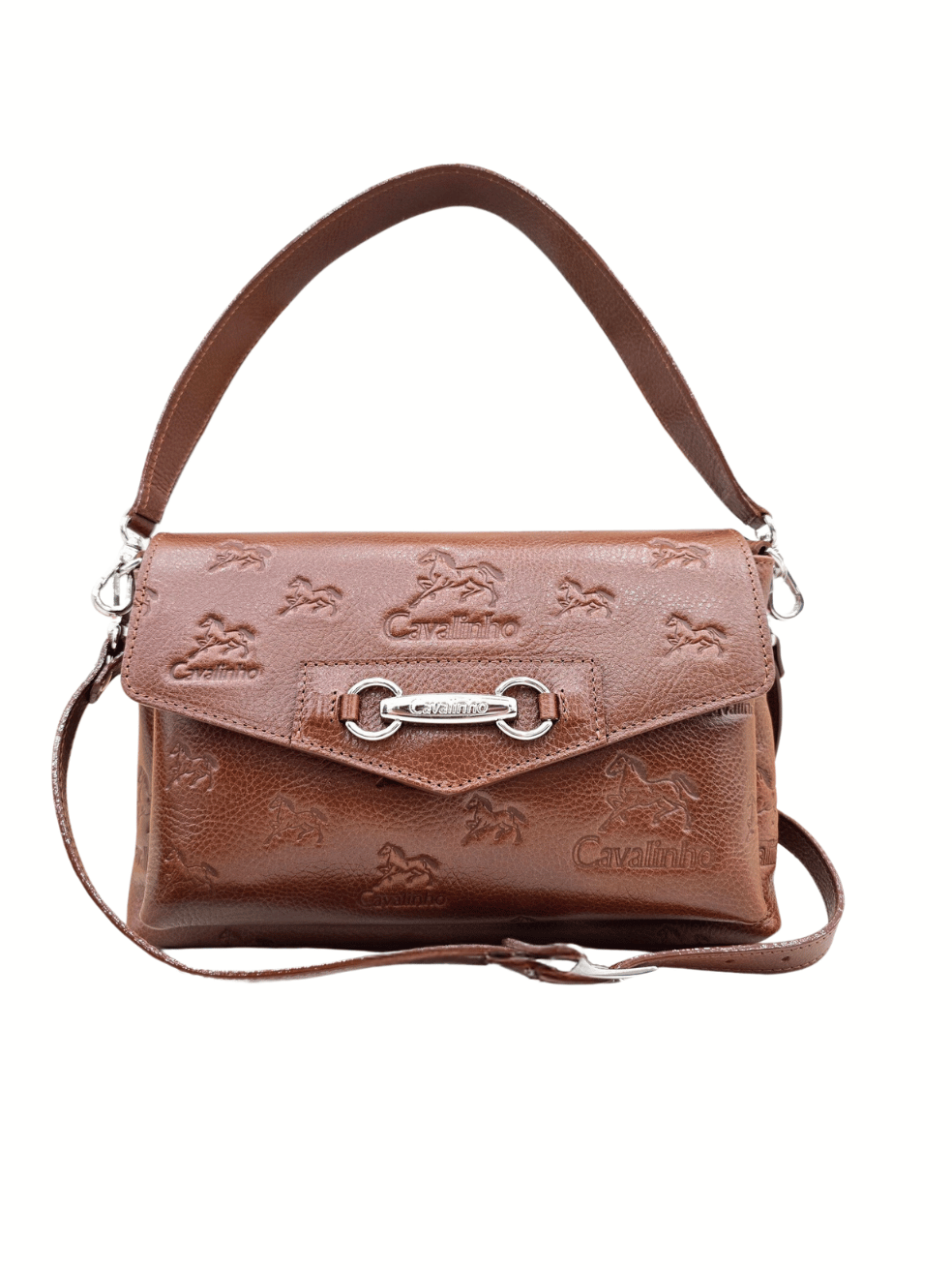 Cavalinho Cavalo Lusitano 3 in 1: Leather Clutch, Handbag or Crossbody Bag SKU 18090546.13 #color_saddlebrown