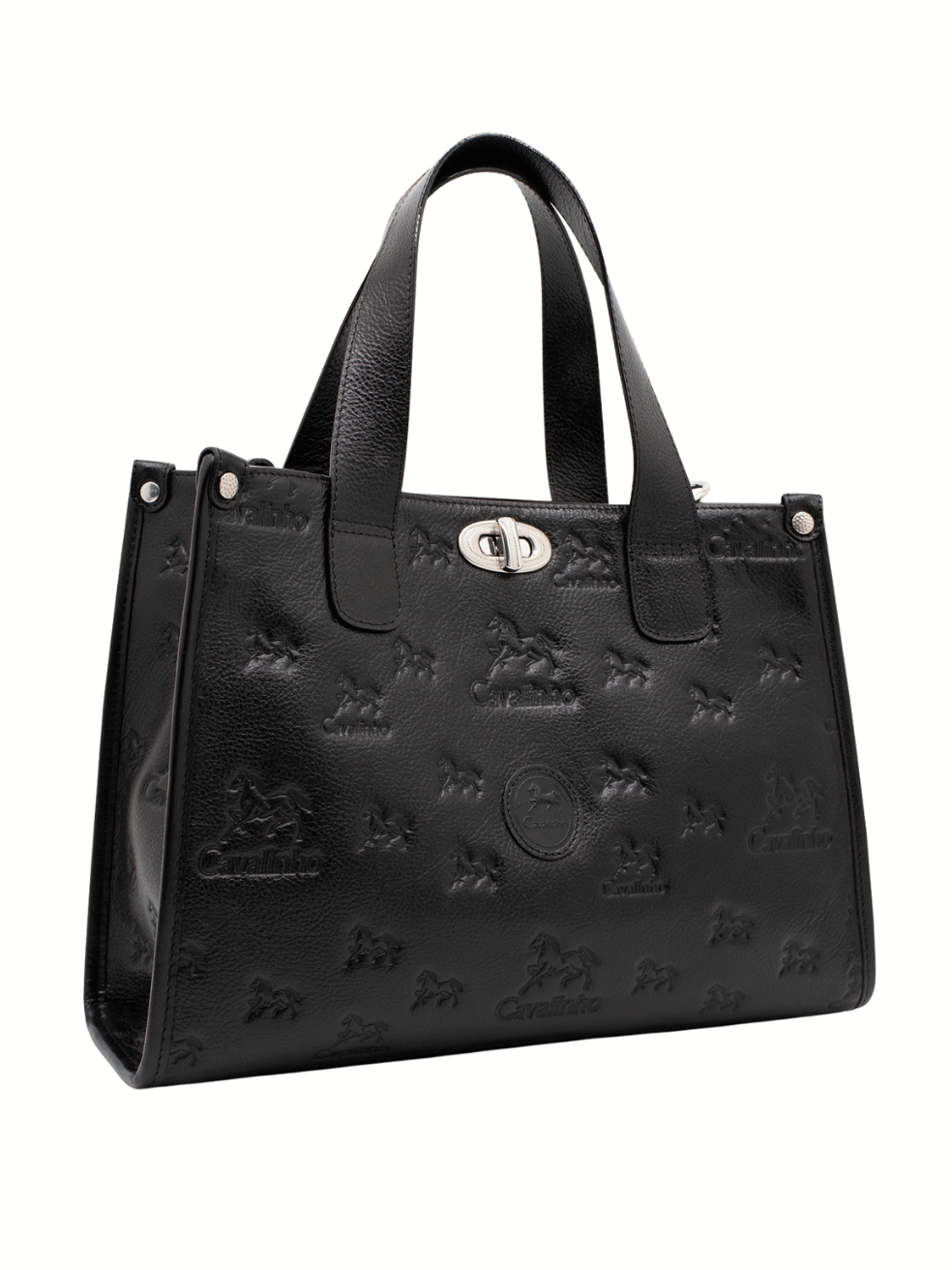 Cavalinho Cavalo Lusitano Leather Handbag SKU 18090551.01 #color_black