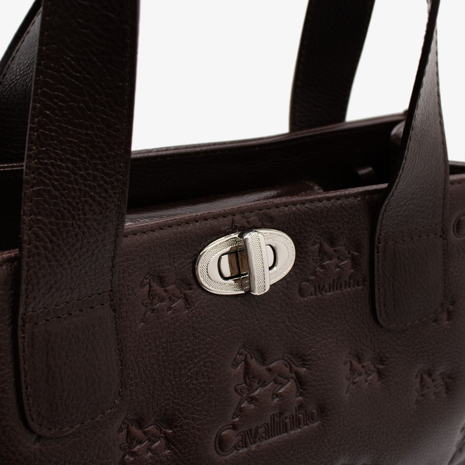 Cavalinho Cavalo Lusitano Leather Handbag SKU 18090551.02 #color_brown